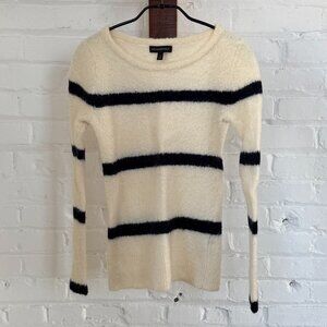 Banana Republic Wool Alpaca Navy Cream Stripe Sweater Women's S